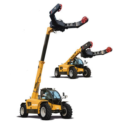 14m Reach Telescopic Boom Forklift 4000 กิโลกรัม Telescoping Boom Forklift เครื่องยกรถ