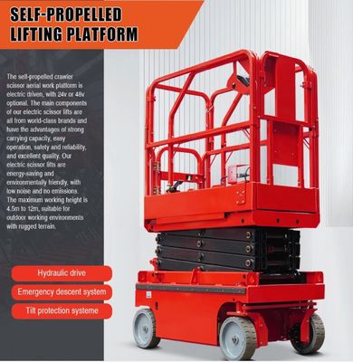 OEM Scissor Lift Work Platform 1T - 5T โหลด พลาตฟอร์ม Scissor ไฟฟ้า